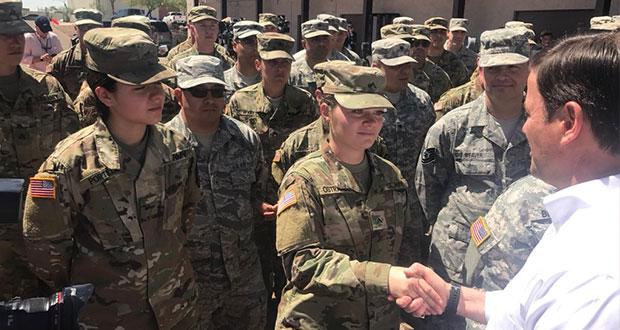 Van 225 elementos de Guardia Nacional de EU a frontera con México