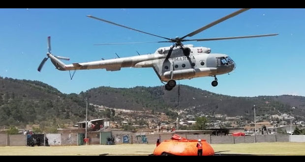 Protección Civil sigue combatiendo incendio forestal en Zautla: SGG