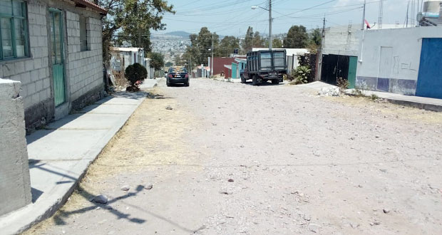 En colonia Patria Nueva, piden segunda etapa de pavimentación