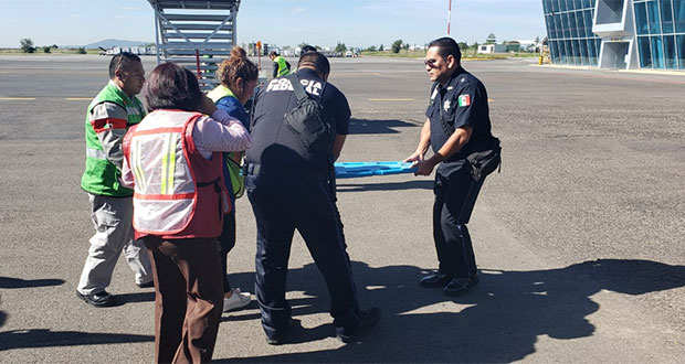 Aterriza de emergencia avión en Huejotzingo