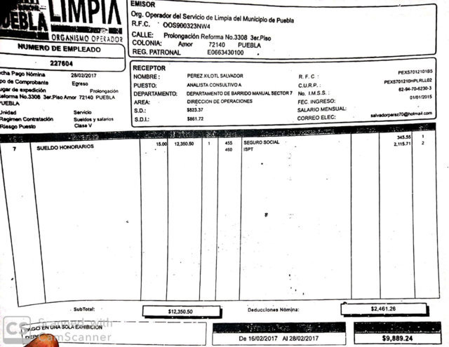 Líder sindical de “naranjitas” cobra en Comuna; recibe más de $17,000 al mes