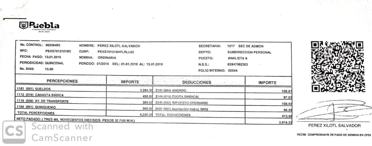 Líder sindical de “naranjitas” cobra en Comuna; recibe más de $17,000 al mes