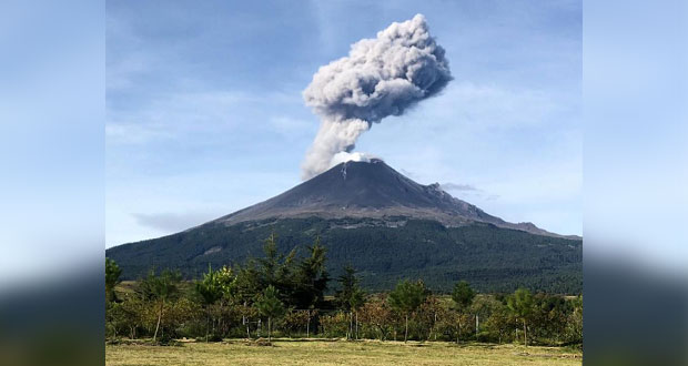 Con 177 exhalaciones, Popocatépetl continúa en Amarillo Fase 2