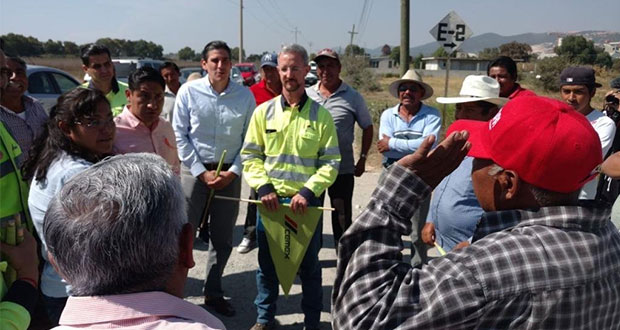 Con apoyo de Cemex, inician pavimentación de la Cuautinchán-Tepeaca