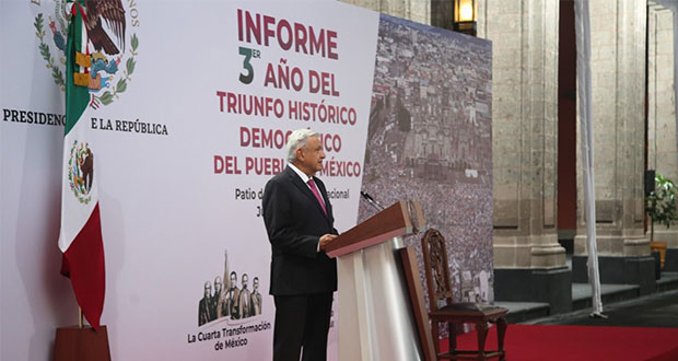 Economía, seguridad y pandemia, temas de AMLO en su informe