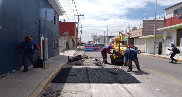 Se han tapado 3 mil 208 baches en Puebla capital: comuna